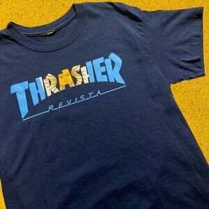 Thrasher skate t shirt
Dark blue men’s M 
Rare print